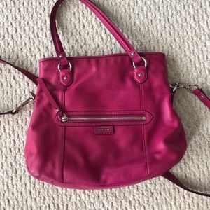 Pink coach purse cross body